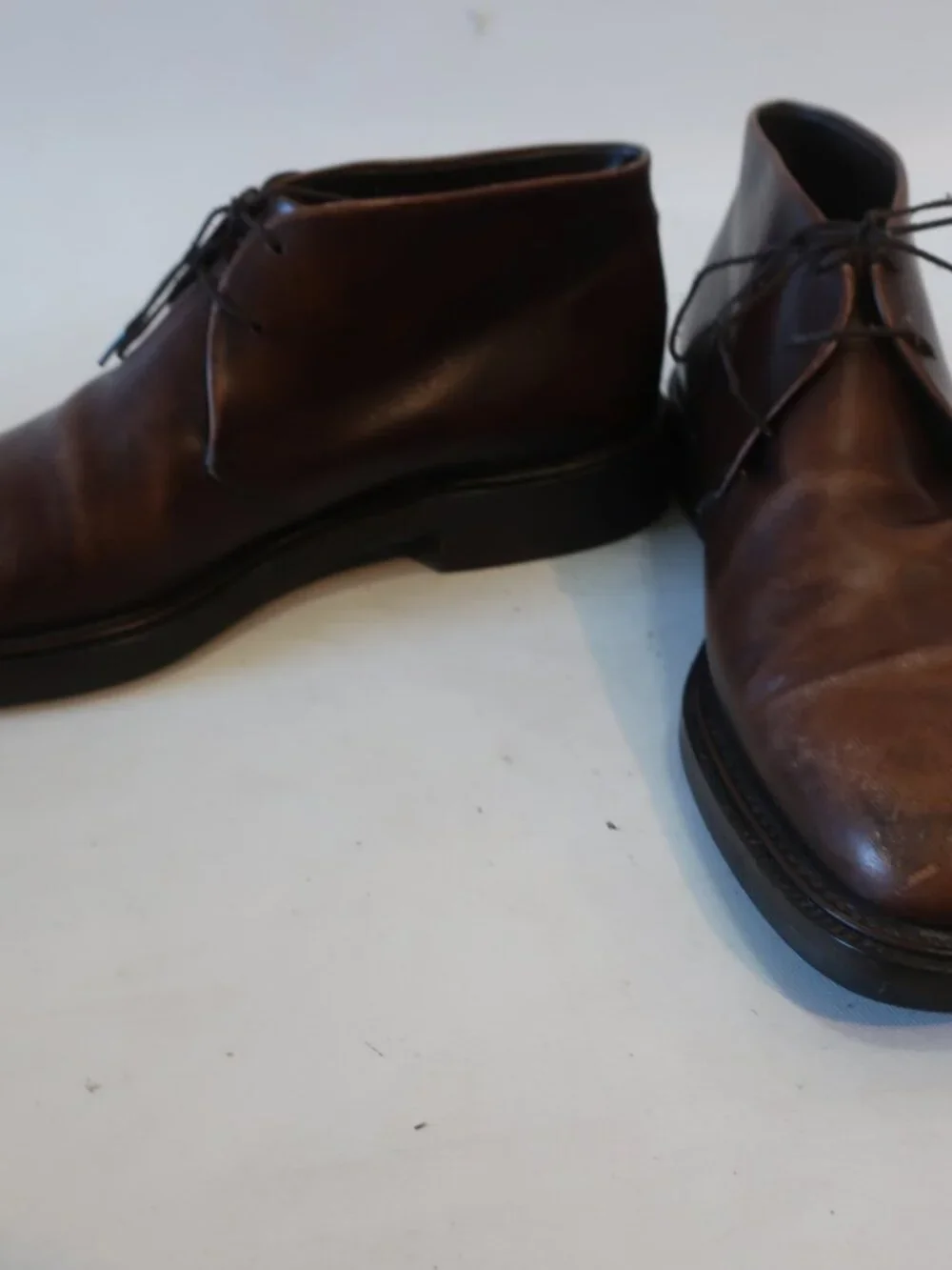 Mens Ferragamo Brown Leather Chukka Boots 9 EE